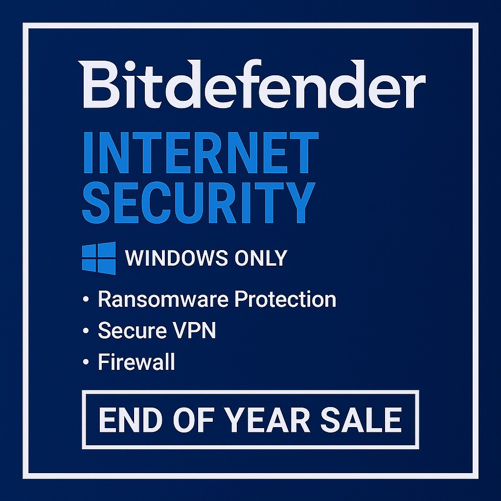 Bitdefender Internet Security - 3 Year 5 Devices Activation
