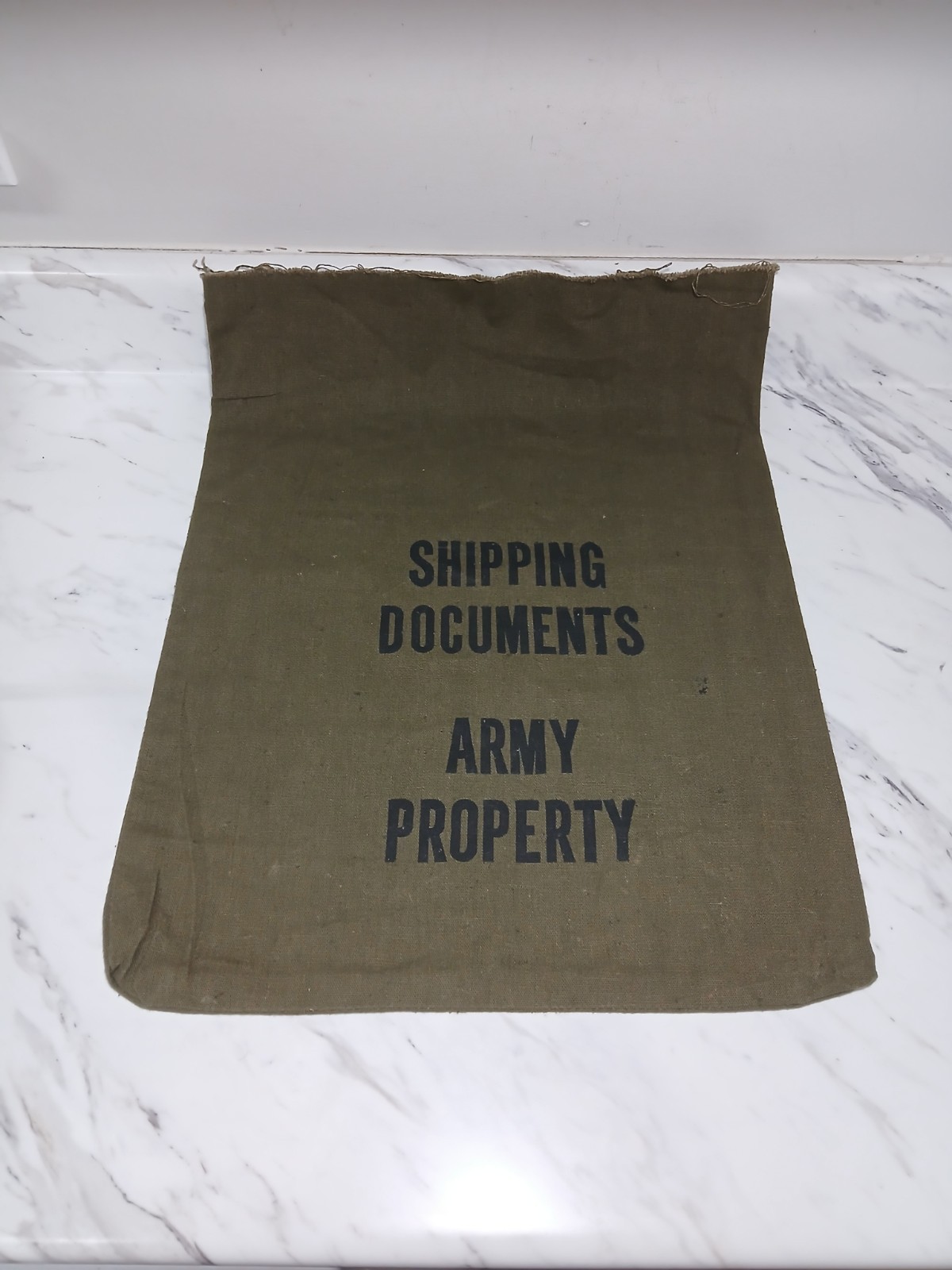 Vintage Vietnam War Era US Army Canvas BAG - Hard To Find - 16.5"x22"