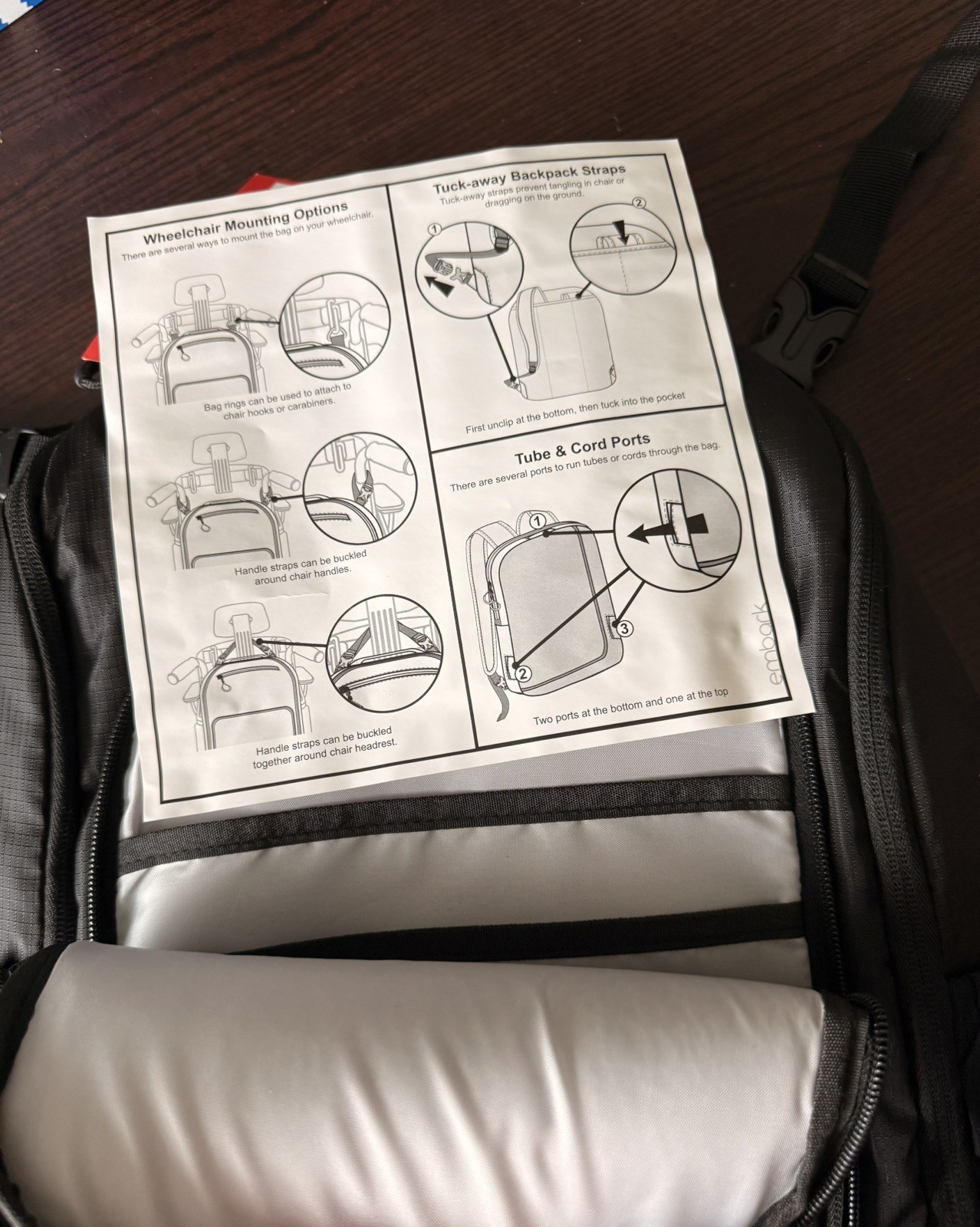 NEW Embark 17" ADAPTIVE BACKPACK Wheelchair/Handicapped accessible