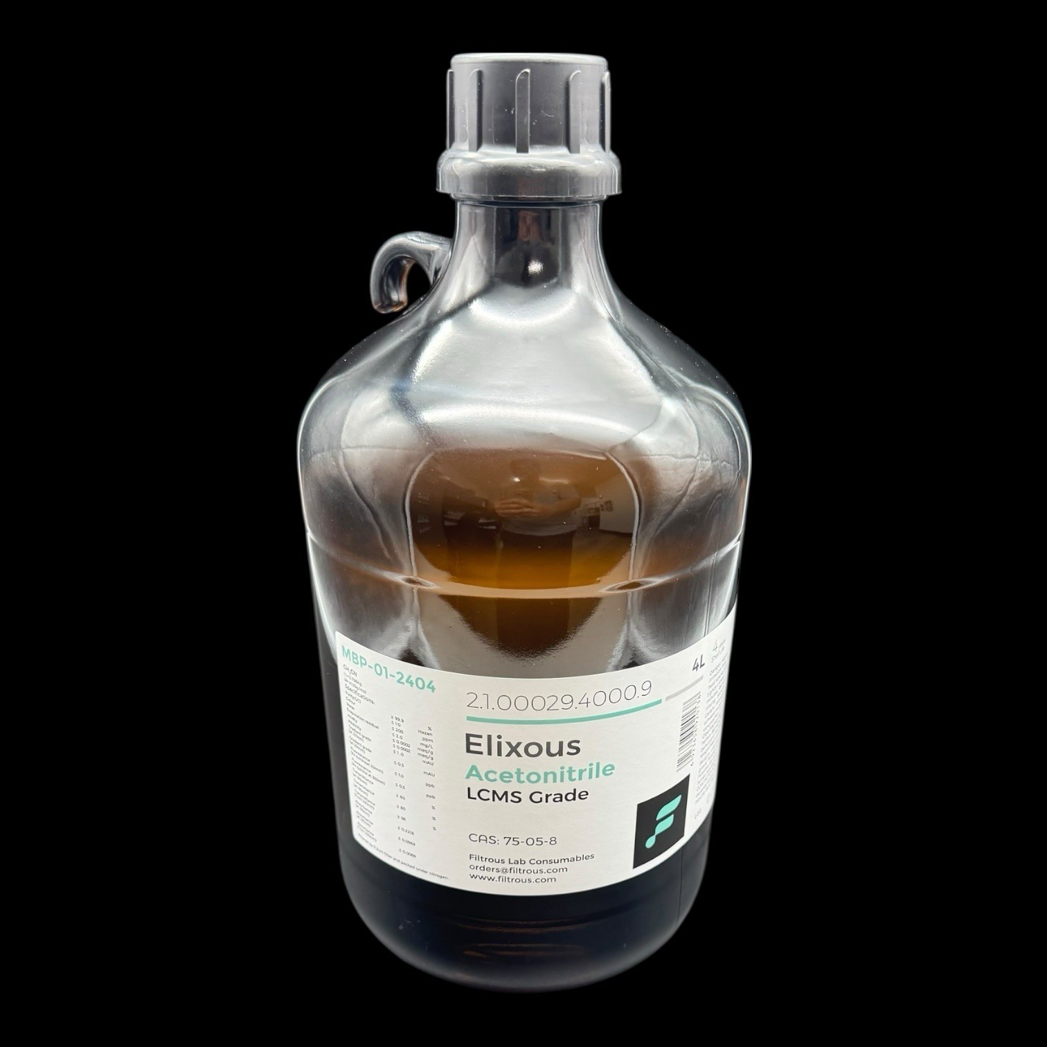 Filtrous Acetonitrile 4 Liter HPLC/LCMS