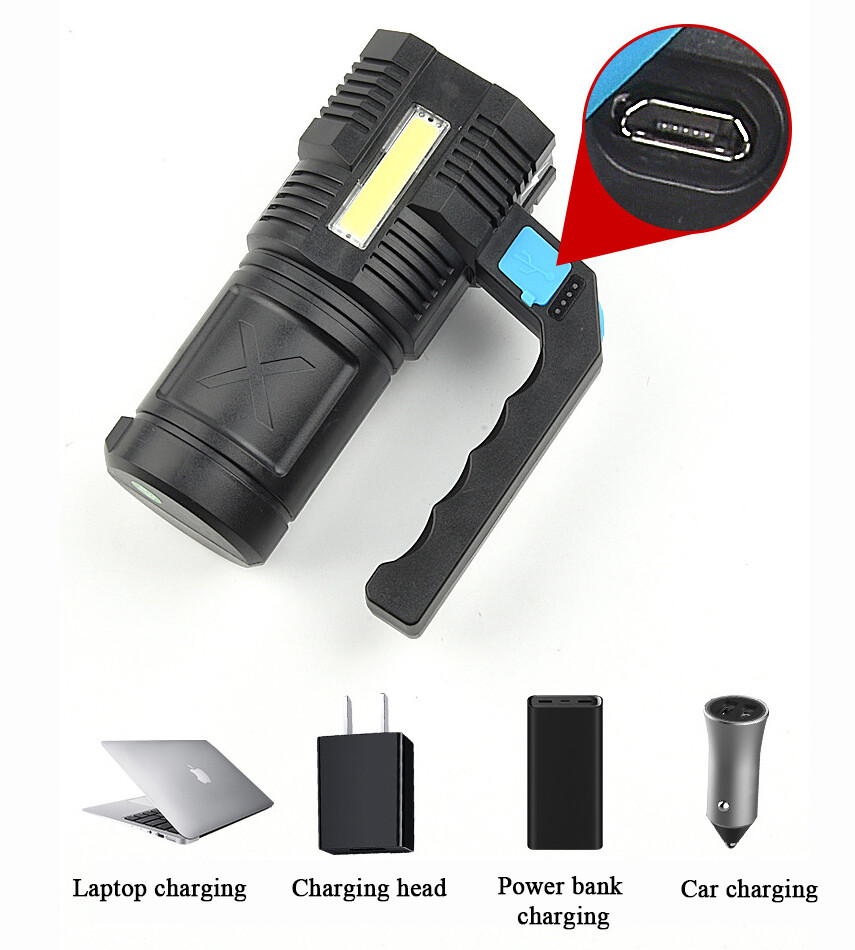 350000000 Lumen Super Bright LED Tactical Flashlight Rechargeable LED Work Light