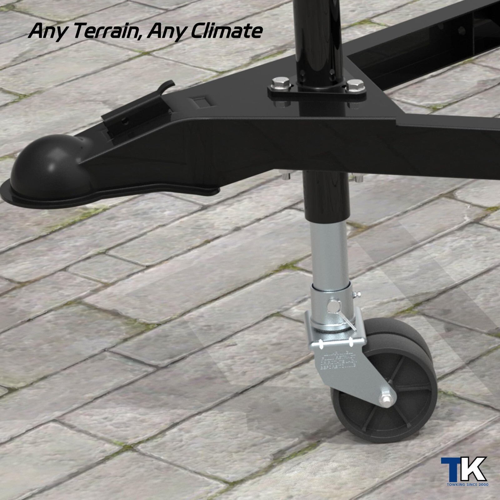 2000lbs Dual 6" Trailer Jack Swivel Caster, Wheel Replacement with Pin, Silver