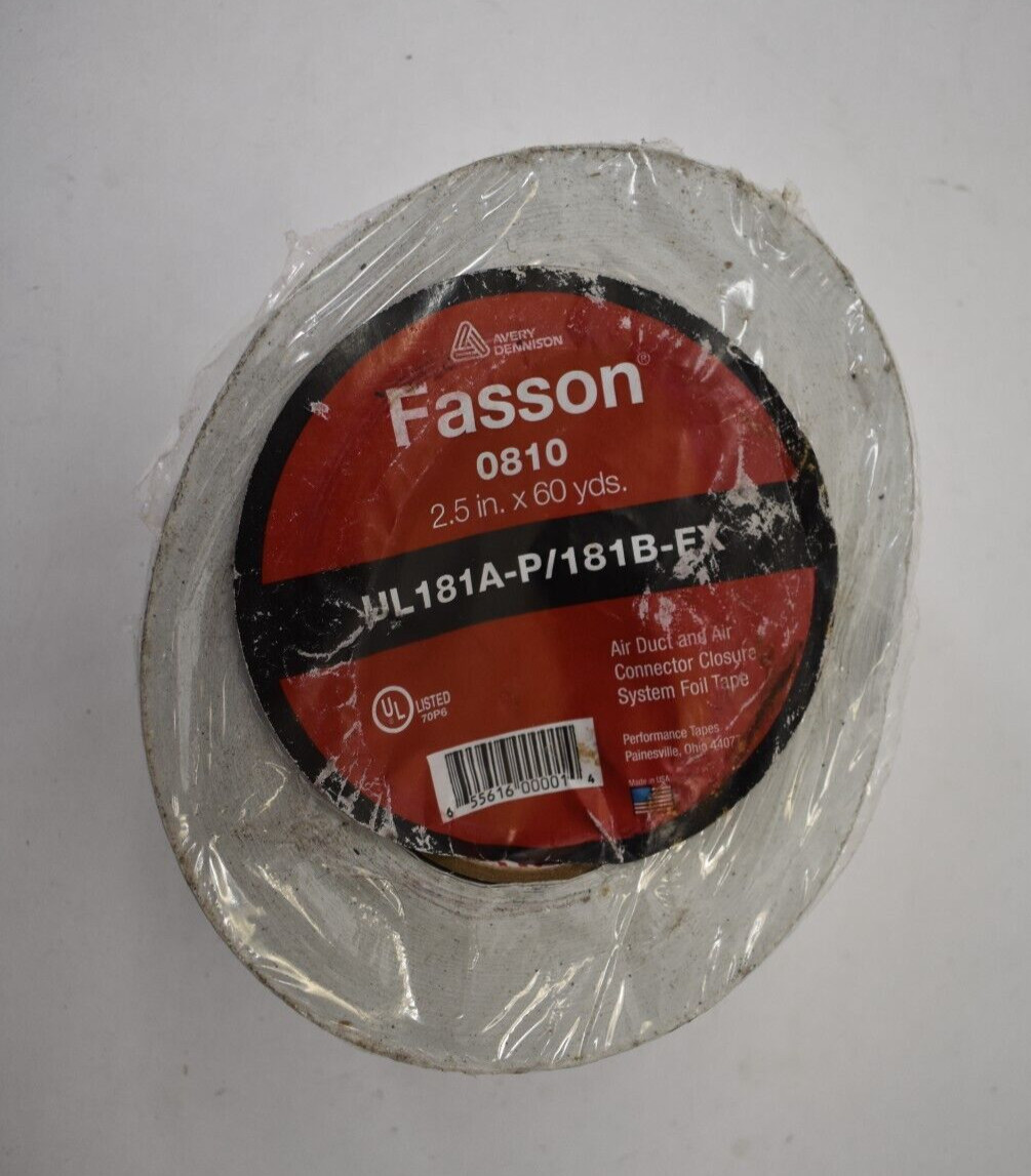 Avery Dennison Fasson Aluminum Foil Tape 2.5" x 60 yds UL181A-P/181B-FX
