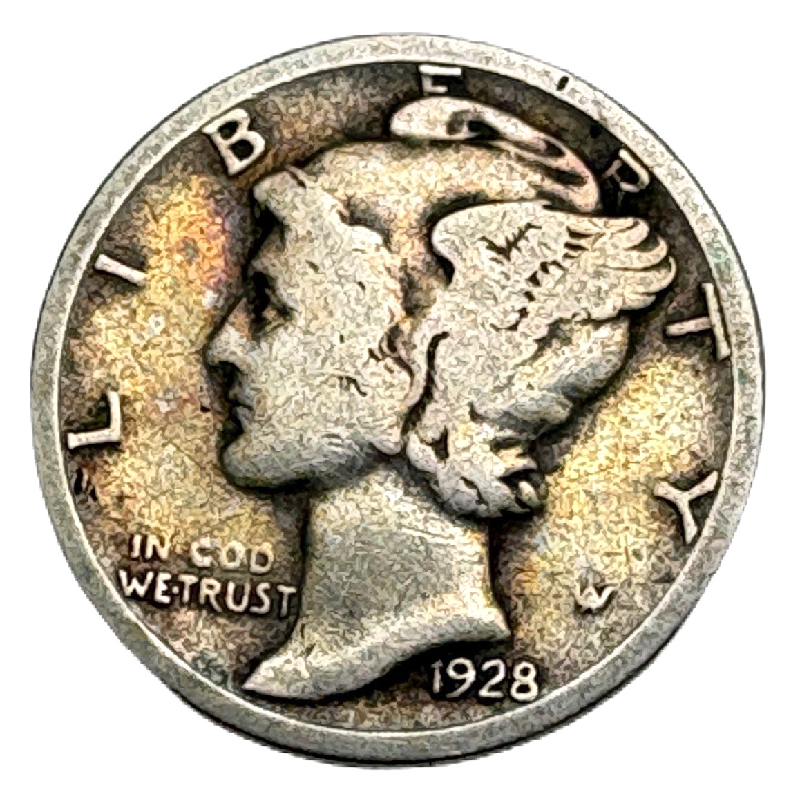 1928 Mercury Winged Liberty Head Dime 90% Silver - KM 140