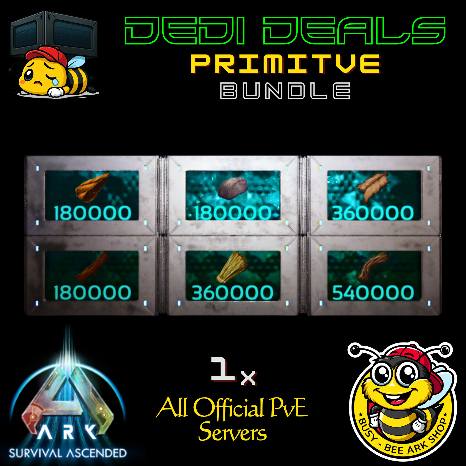 Ark-Survival-Ascended-PVE-Resources-Bundle-ASA-XBOX-PS5-PC-Official-BusyBee