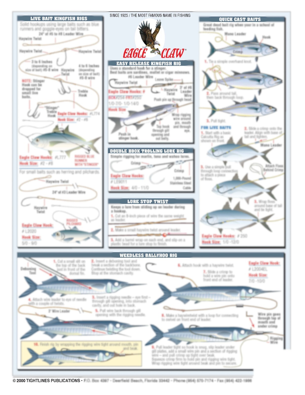 Saltwater Bait Rigging #5 - Waterproof Reference Guide