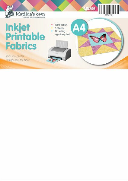 Inkjet Printable Fabric TRACKED POST A6, A4 OR A4iron-on 100% cott Matilda's Own