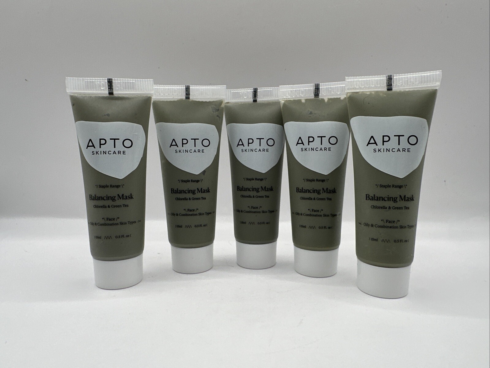 APTO Skincare BALANCING Mask Chlorella Green Tea .5 oz Travel Size LOT OF 5