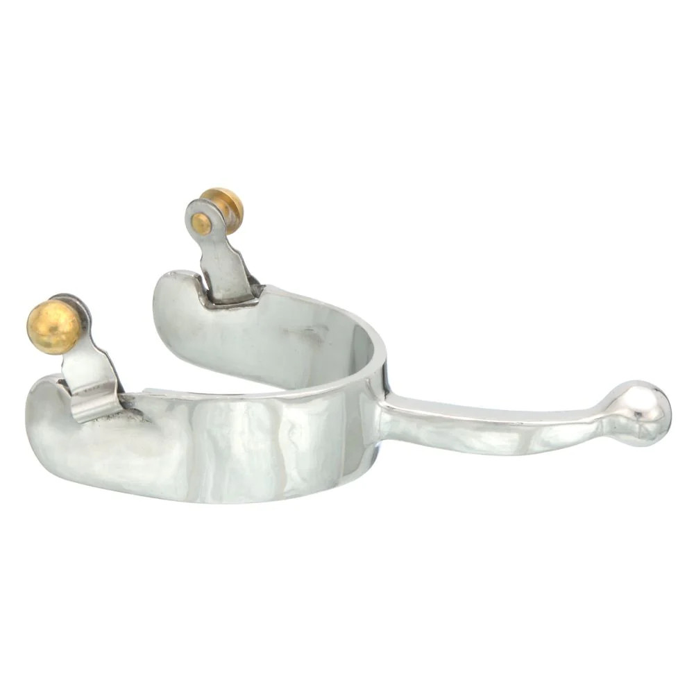 New! Kelly Silver Star Stainless BALL ROWEL SPURS Long shank Men's or Women's