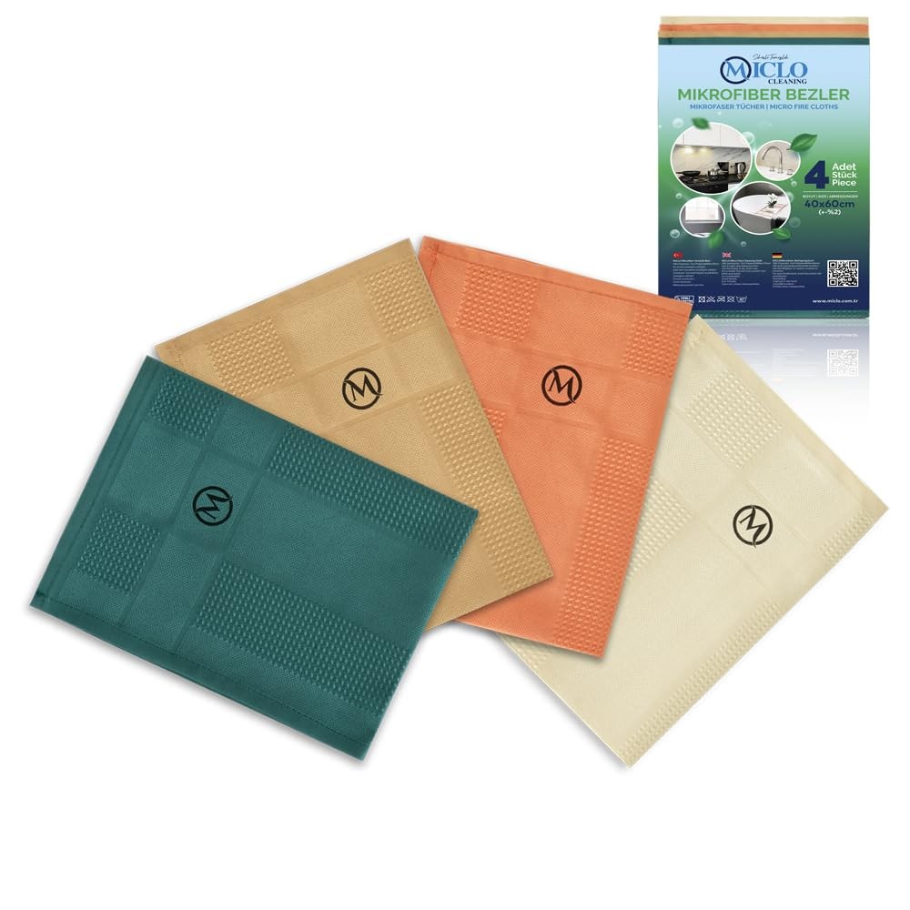 Microfibre Premium Cleaning Cloth Set of 4 - Magic Cloth | All Purpose, Absor...