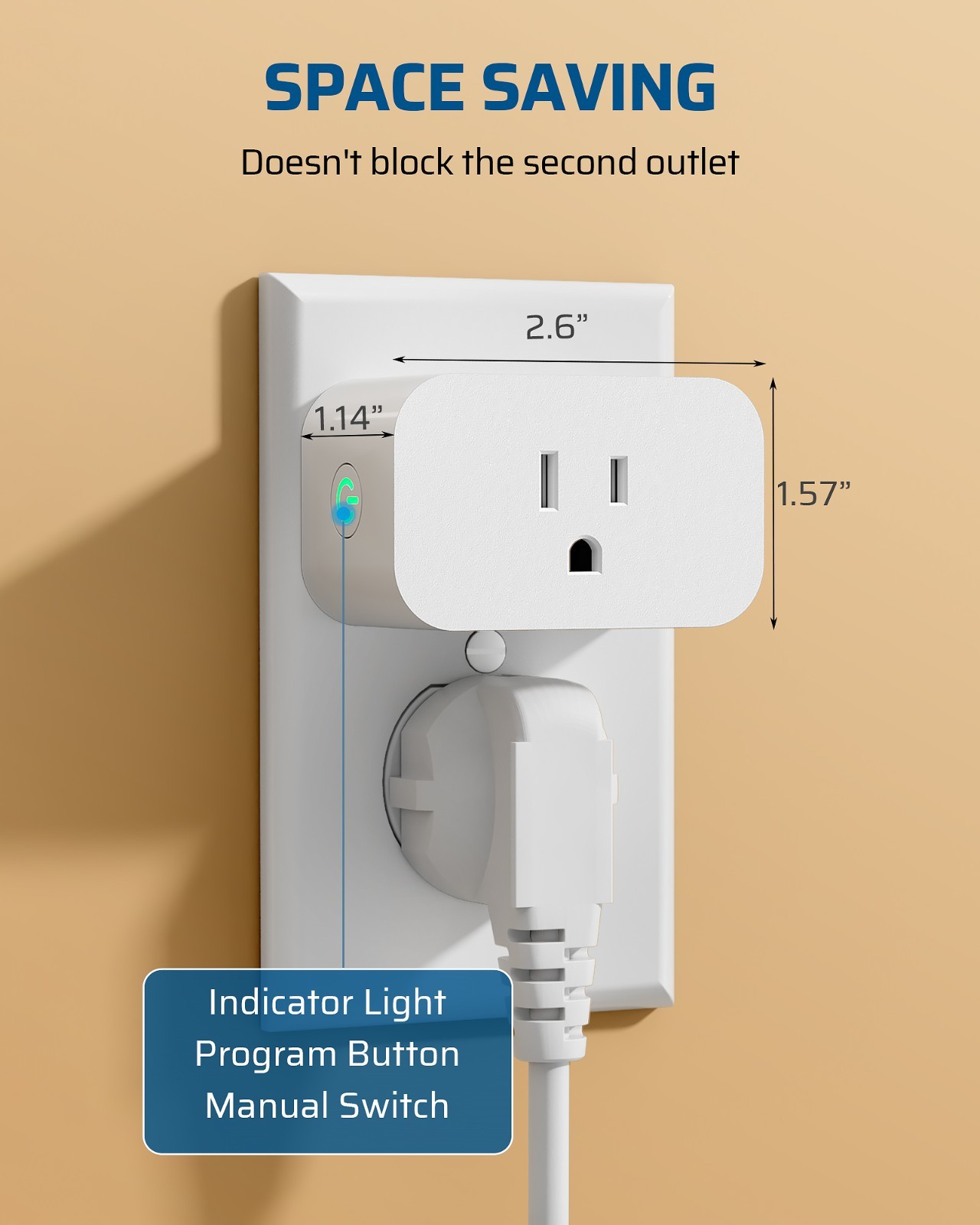 Remote Control Outlet, Magnetic Wireless Light Switch,No Wiring, 100FT RF Signal