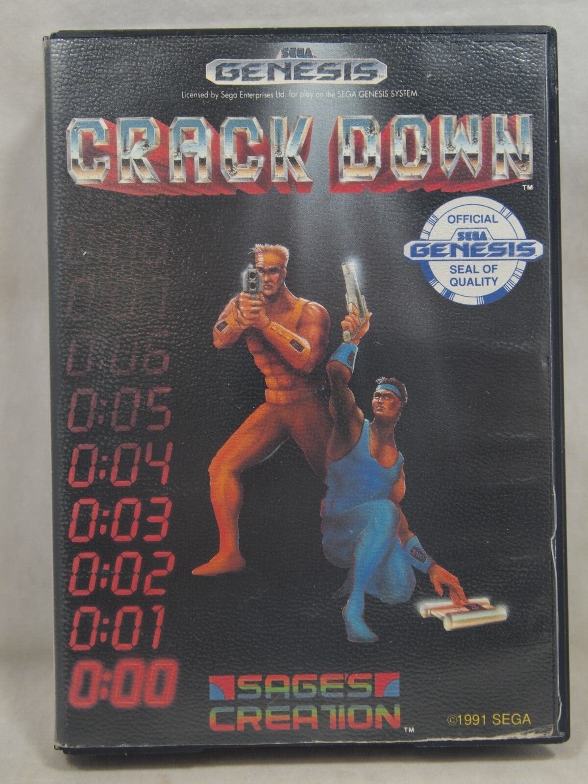 Crack Down Case (SEGA Genesis) Authentic BOX ONLY