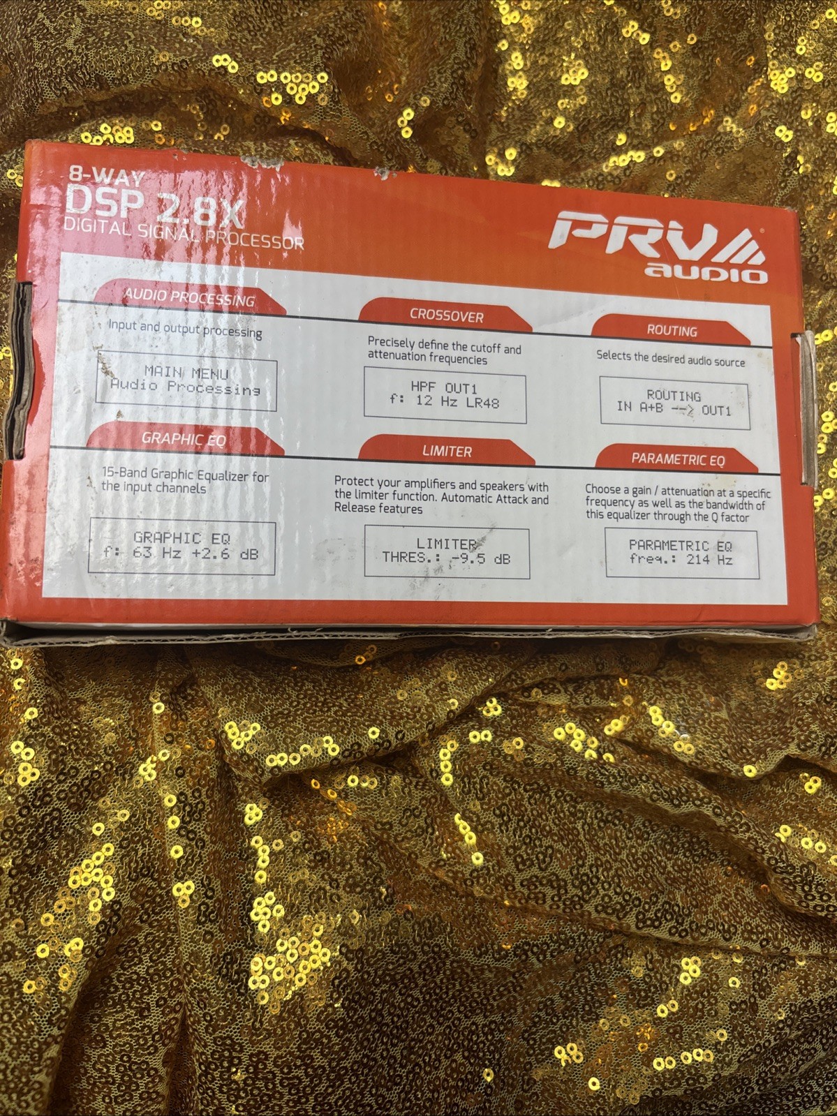 PRV Audio DSP 2.8X Crossover & EQ 8 Channel Full DSP Digital Signal Processor E1