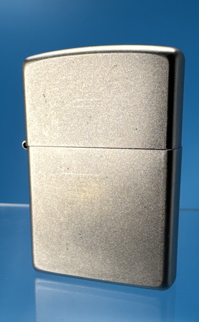 2012 ZIPPO Lighter Satin Brushed Chrome Finish Used