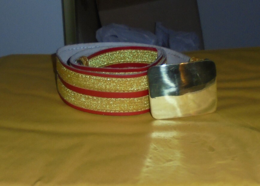 Leather Gold Bullion Officer Uniform Dress Belt Hussar Cavalry Parade Army War X