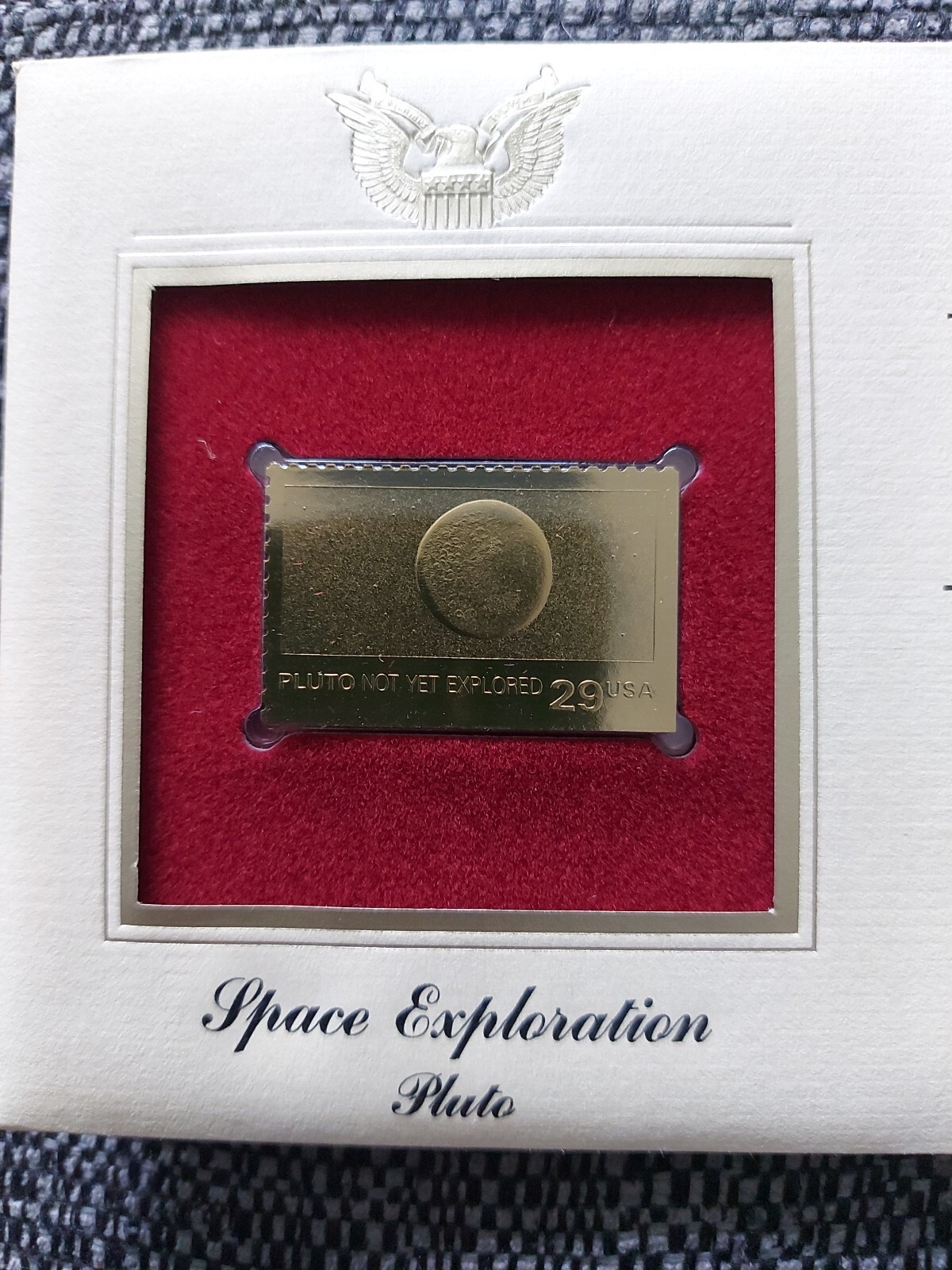 22kt Gold Replica Space Exploration PLUTO Stamp 1991 FDC