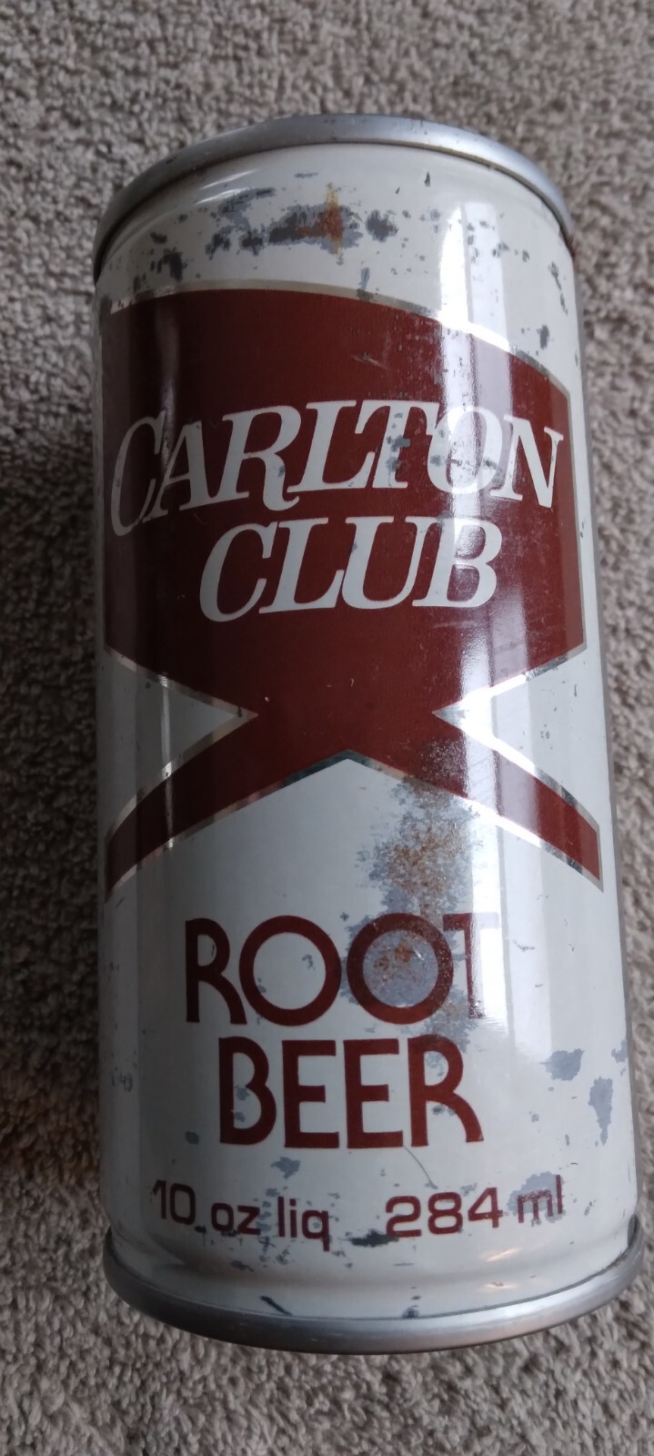 Carlton Club Root Beer Flat Top 12 oz soda pop can Downsview Ont Canada