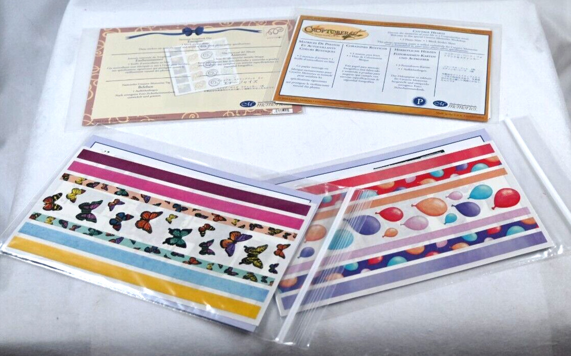 Creative Memories Pre-Cut Paper & Stickers Small Packs New
