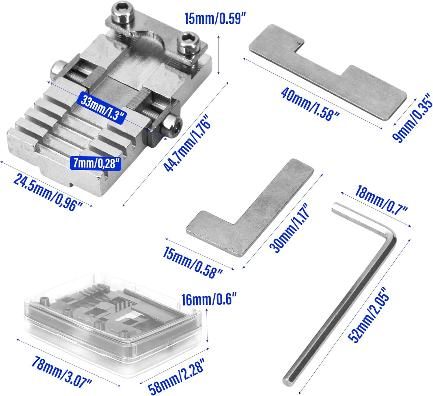 Universal Key Clamping Fixture – Key Cutting Machine Duplicator Accessories, Mul