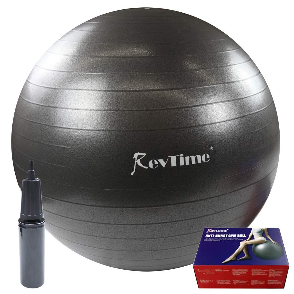 Ultra Thick Anti-Burst Gym Ball 65 cm with Air Pump Exercise Ball Great for Y...
