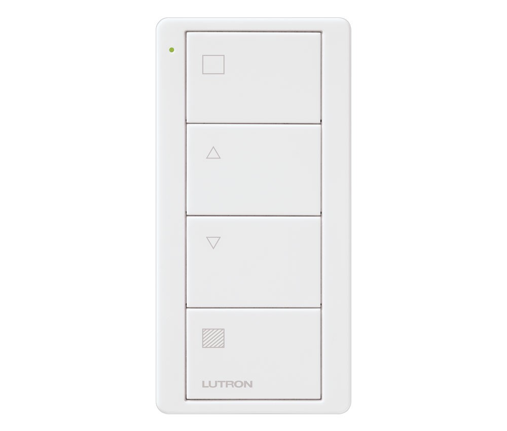 Lutron Pico Control- 4-Button Raise/Lower Shade Remote With Shade PJ2-4B-GWH-S01