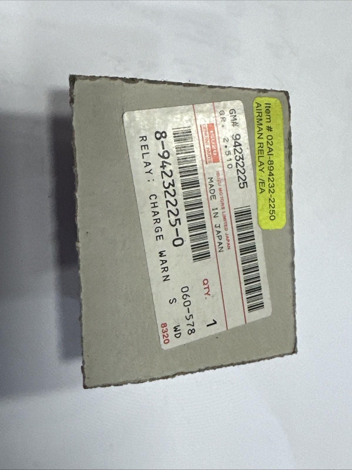Airman Compressor Relay 894232-2250 OEM, NOS