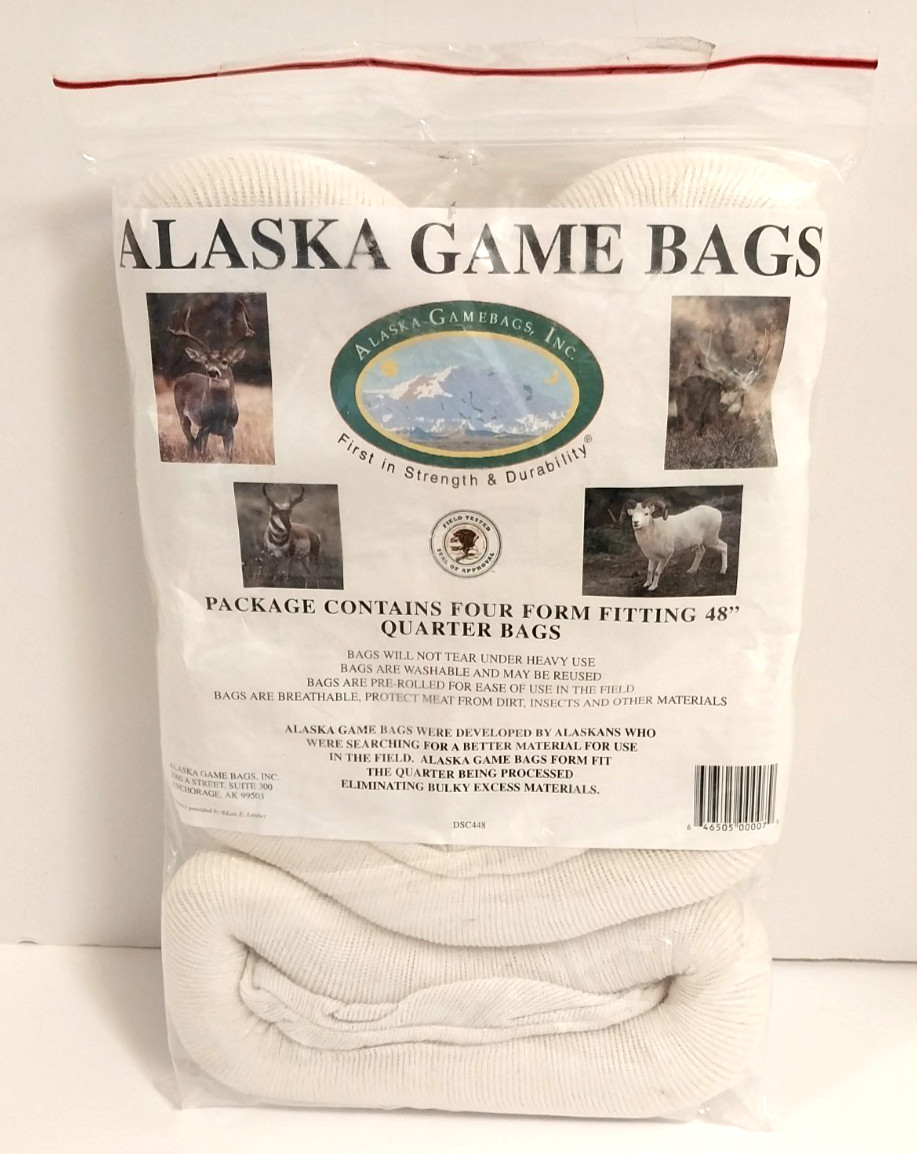 New! Alaska Rolled Quarter Game Bag Tear Resistant DSC448 Odor Free 48" 4/Pack