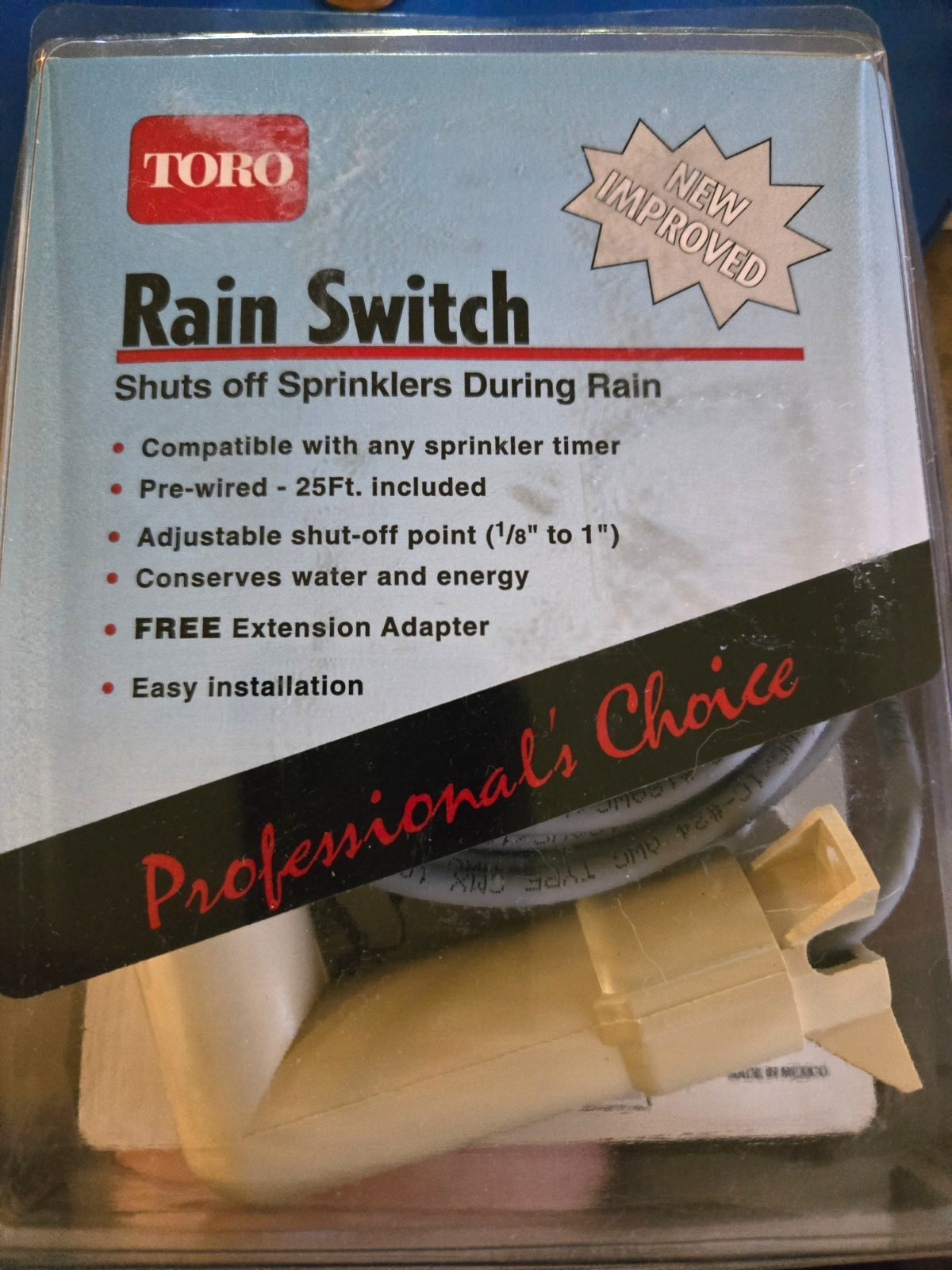 Toro 53221 Rain Switch Sprinkler Rain Sensor Automatic Shut-Off NEW Sealed NOS