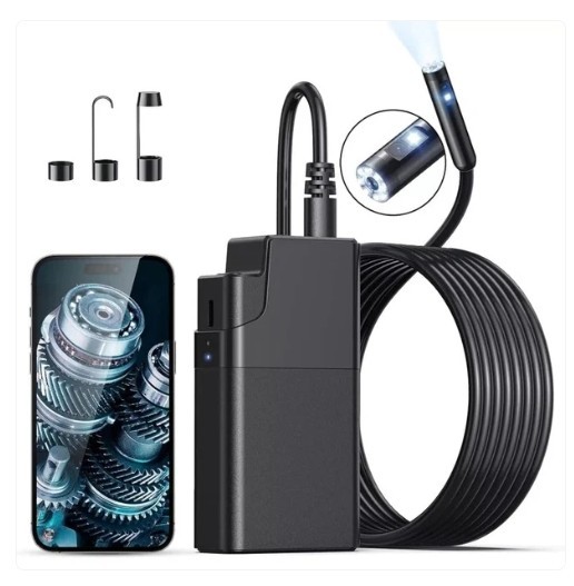 Wireless Endoscope, 2560P HD WiFi Borescope with Dual Lens, IP67 Waterproof Endo