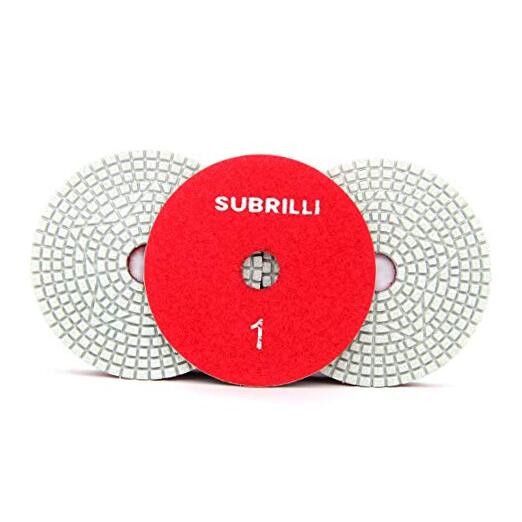 Wet Dry 3 Step Diamond Polishing Pads 4" Sanding Discs Grit 1 for 3-Pcs Step 1
