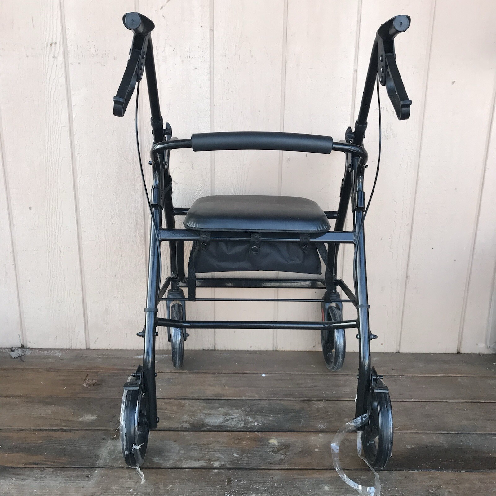 8 inch Wheel Rollator Rolling Walker with Seat for Senior Lightweight Foldable