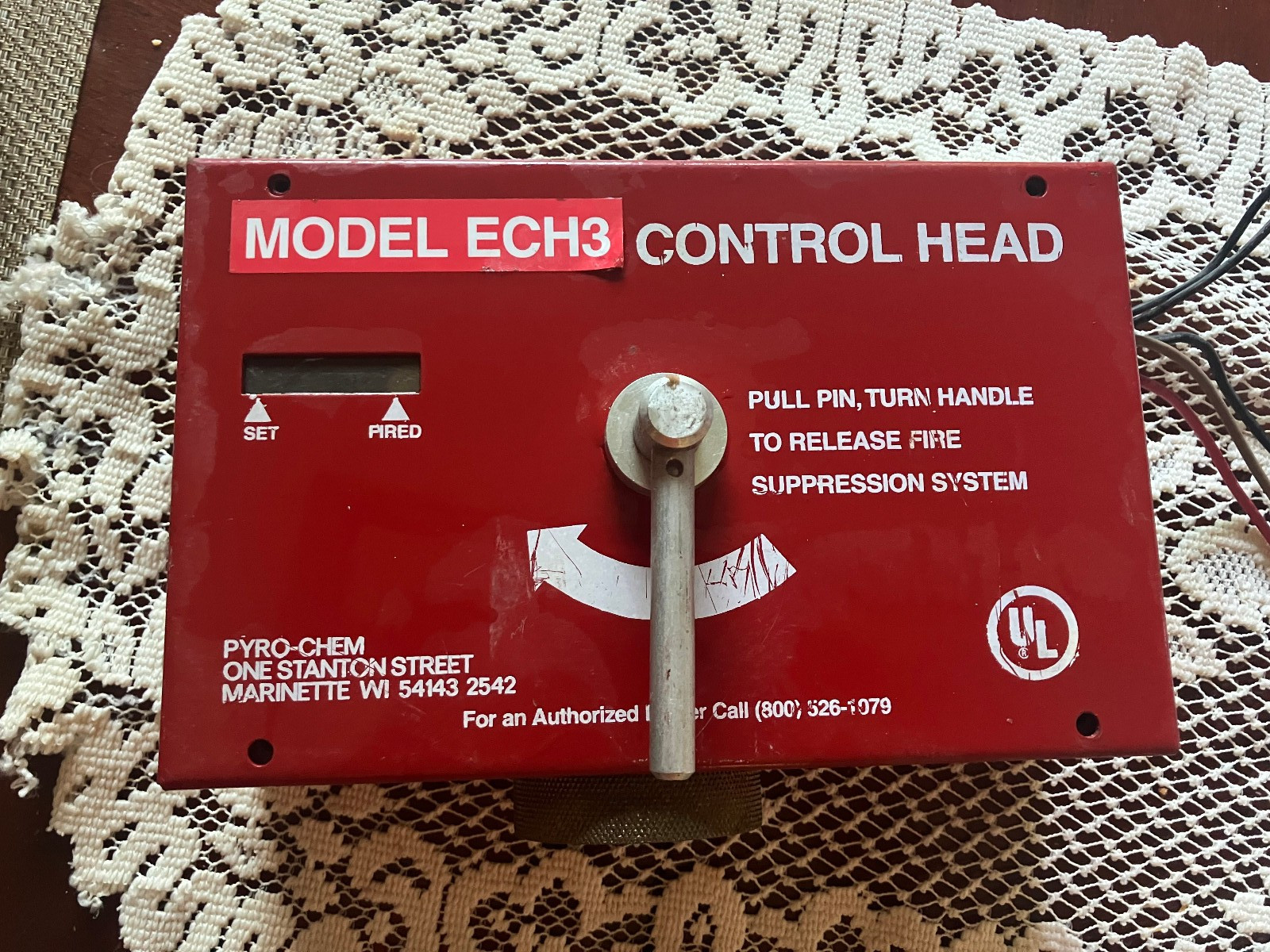 Pyrochem Suppression electric control head