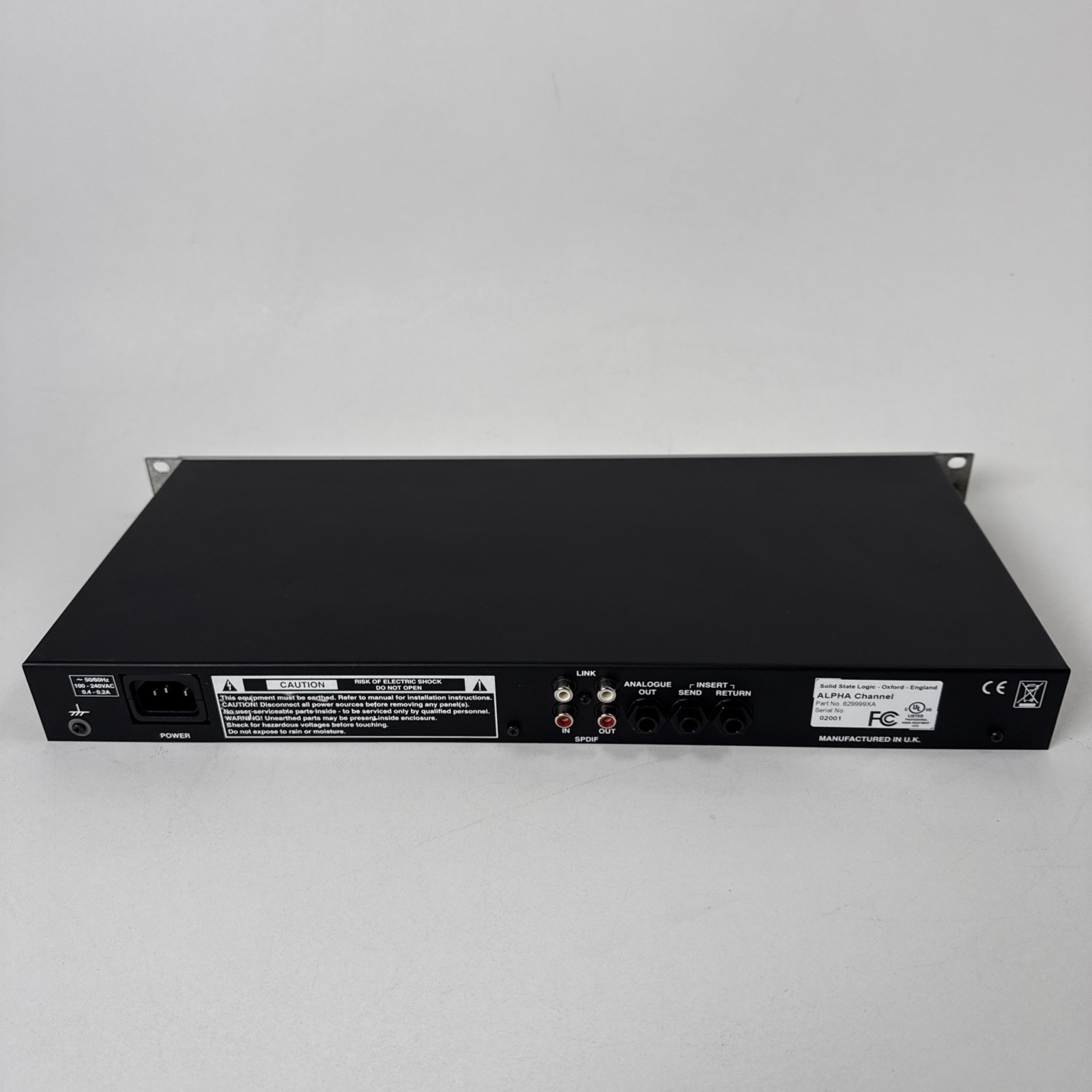 SSL XLogic Alpha Channel Strip Preamp EQ Tested Working w/ Power Cable