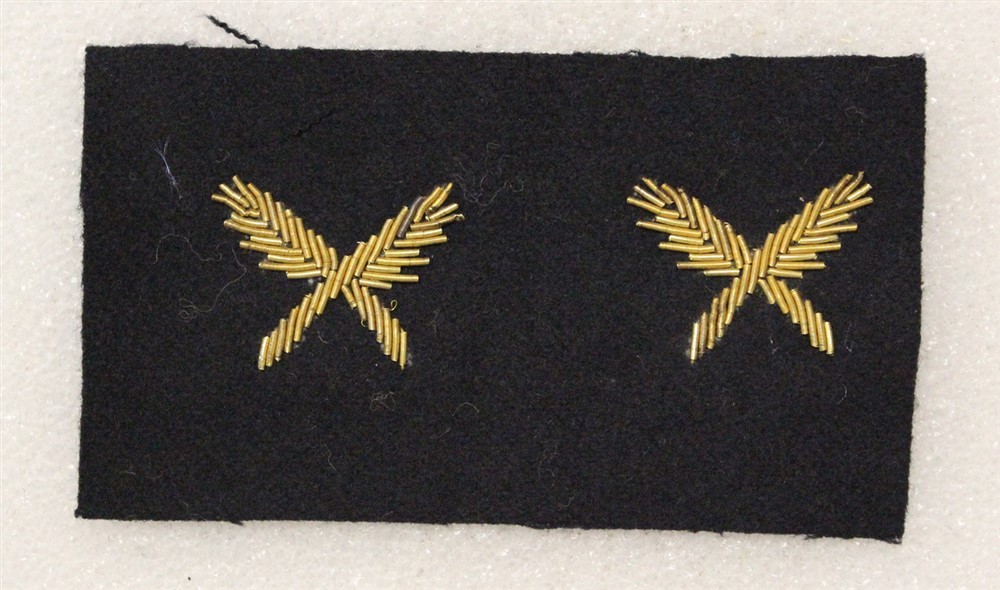 USN Navy Sleeve Insignia 1058: W.O., Yeoman - pair