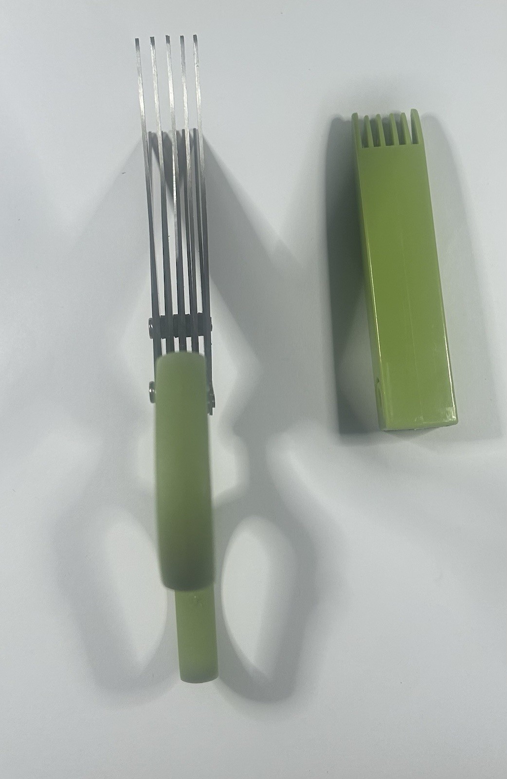 NEW Herb Scissors 5 Blade Multipurpose Kitchen Shears w/ Herb Stripper & Cover