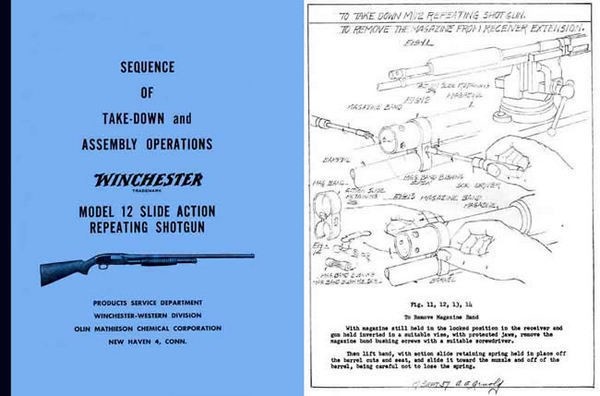 Winchester Model 12 Sequence of Take-Down and Assembly Operations