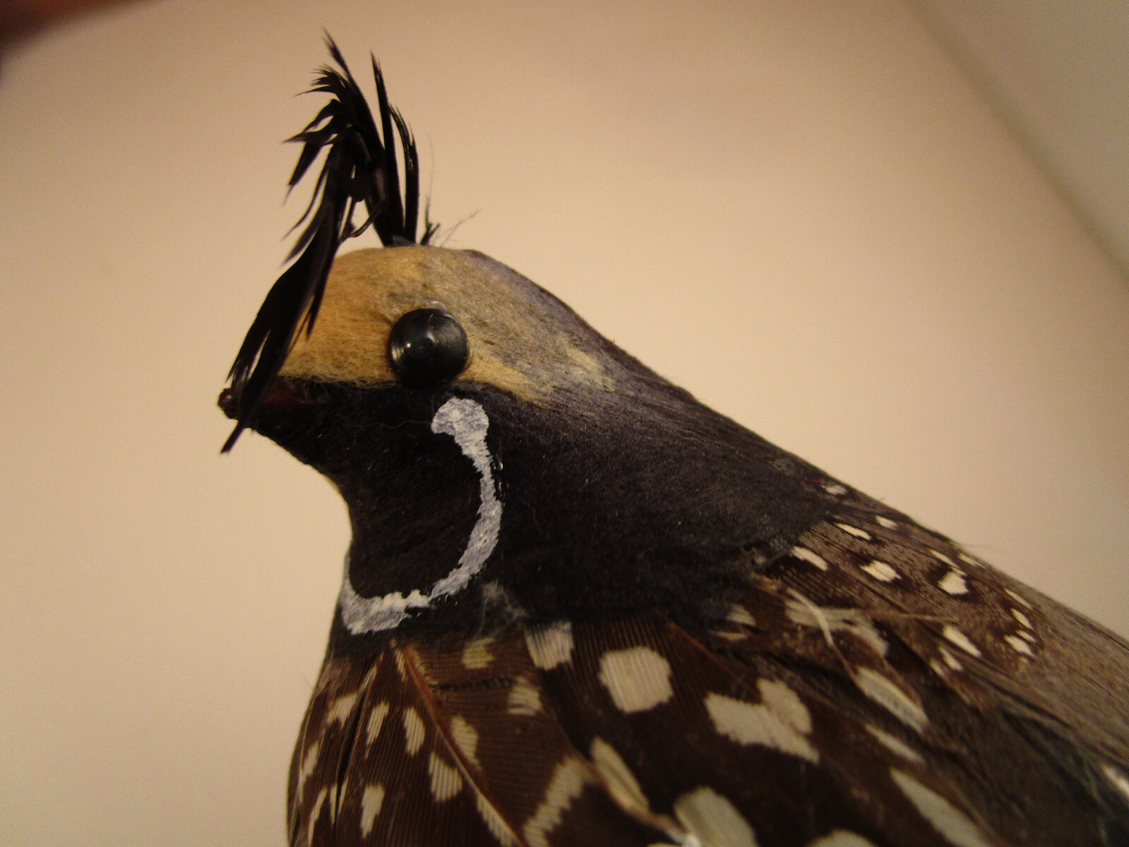 Vintage Napco Pair of Feathered Quails Birds Wire Floral Arrangement NOS