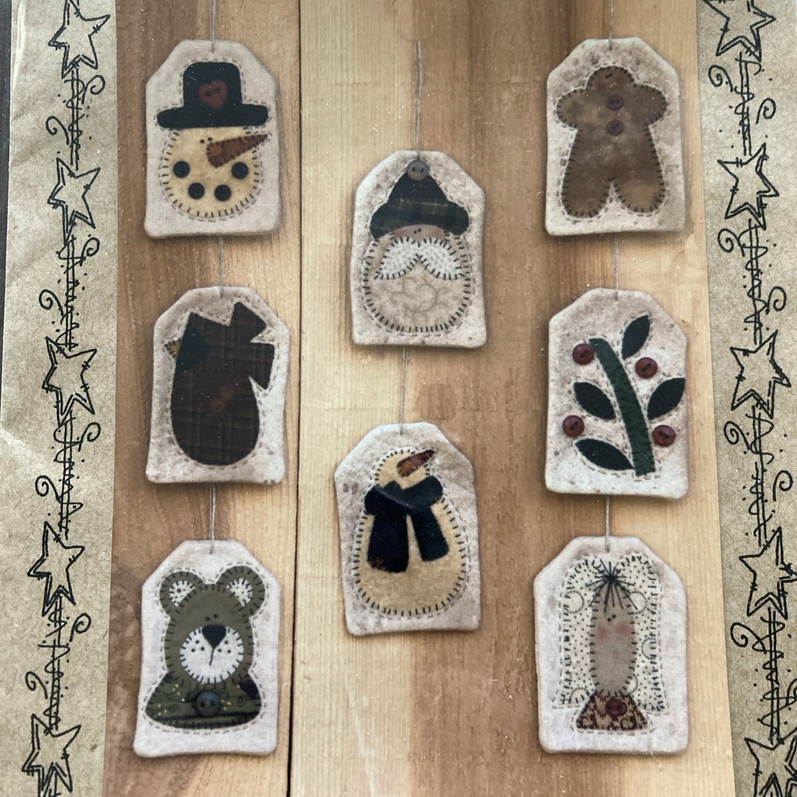 Country Faces ~ Simple pattern felt #704 Quilted Quilt/Ornaments
