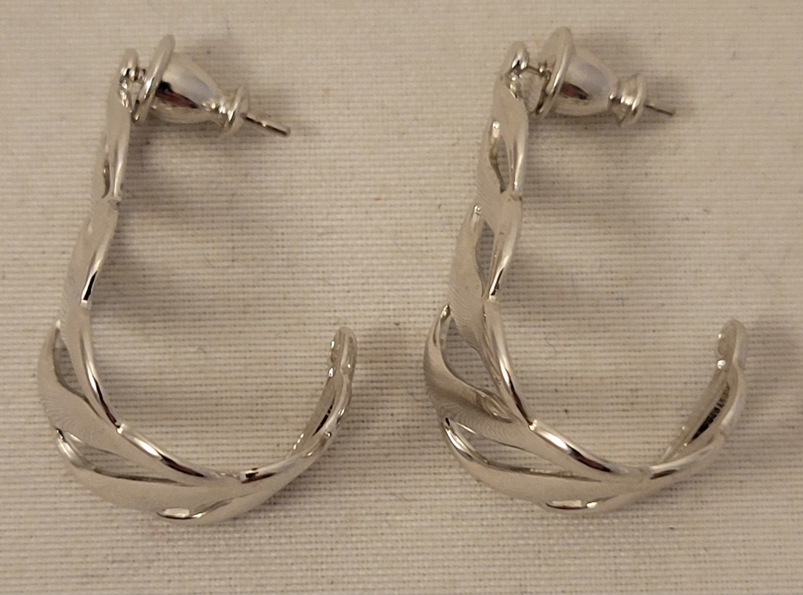 Monet Silver Tone Post Earrings