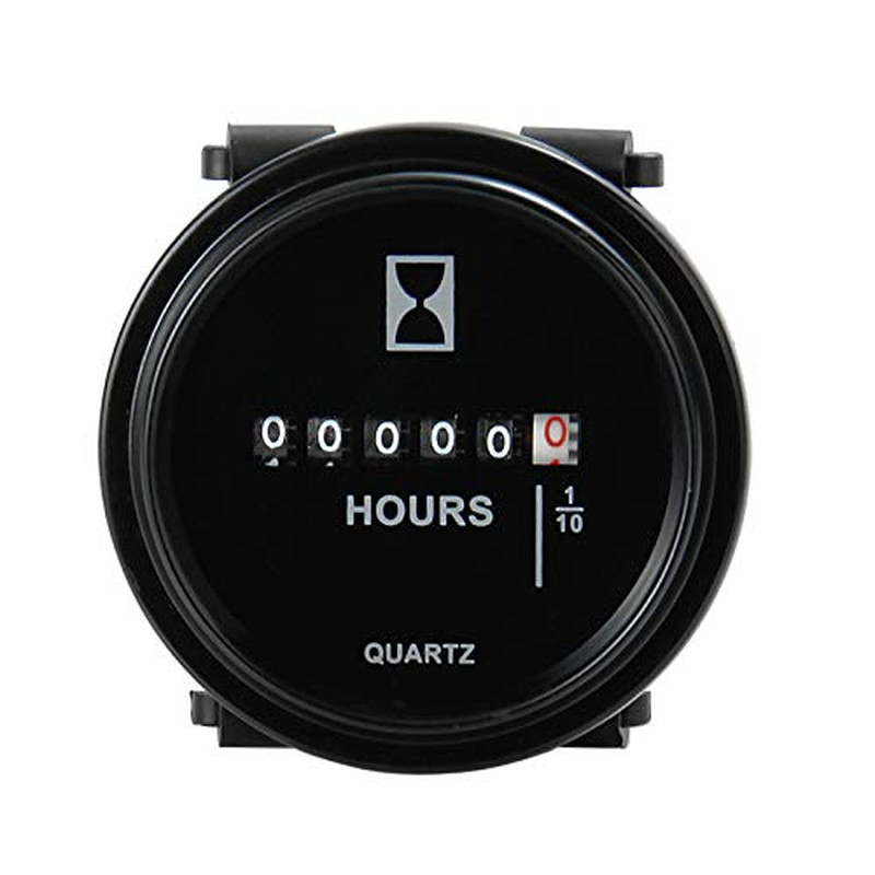 Mechanical Round Hour Meter AC DC 12V 24V 36V 48V 60V 72V Quartz Hour Meter New