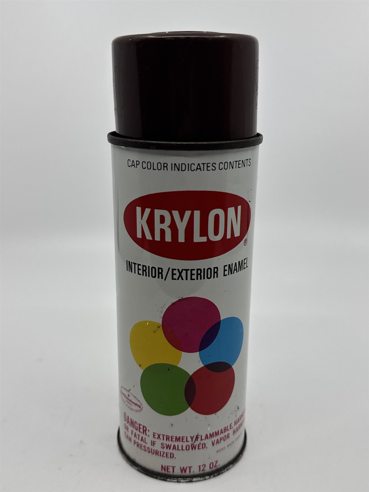Krylon Interior/Exterior Leather Brown Enamel Spray Paint Can 1/2 Full