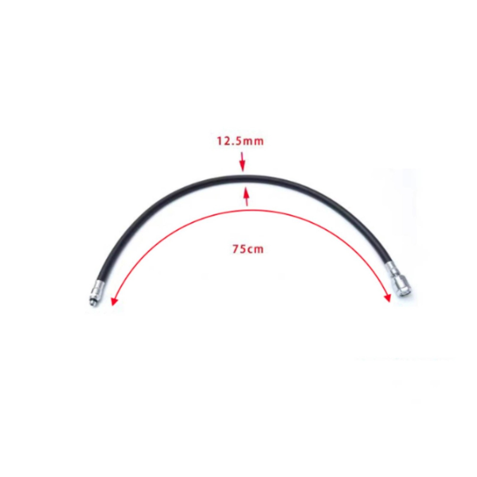 Low-Pressure Dive Hose Rubber Rotating Breathing Control Hose Copper