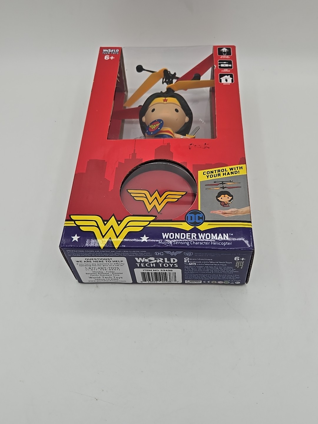DC Wonder Woman 3.5 Inch Flying Character UFO Helicopter NEW IN BOX