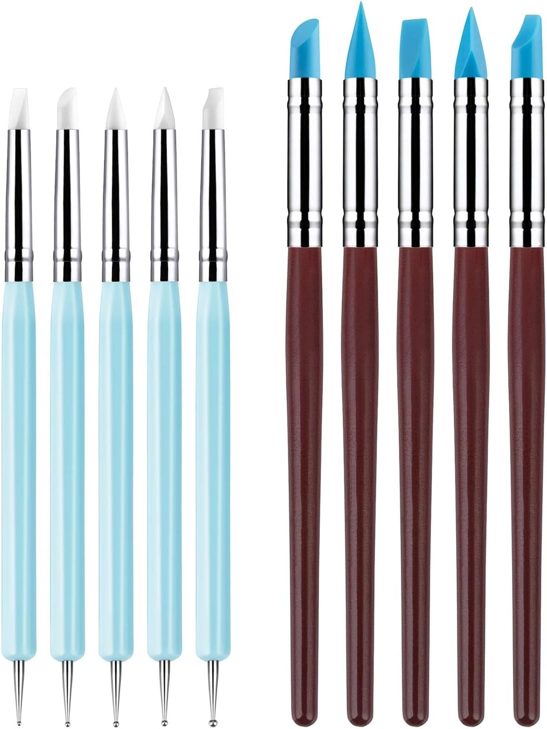 Silicone Sculpting Tools Set - 10Pcs for Creative Pottery & DIY Projects