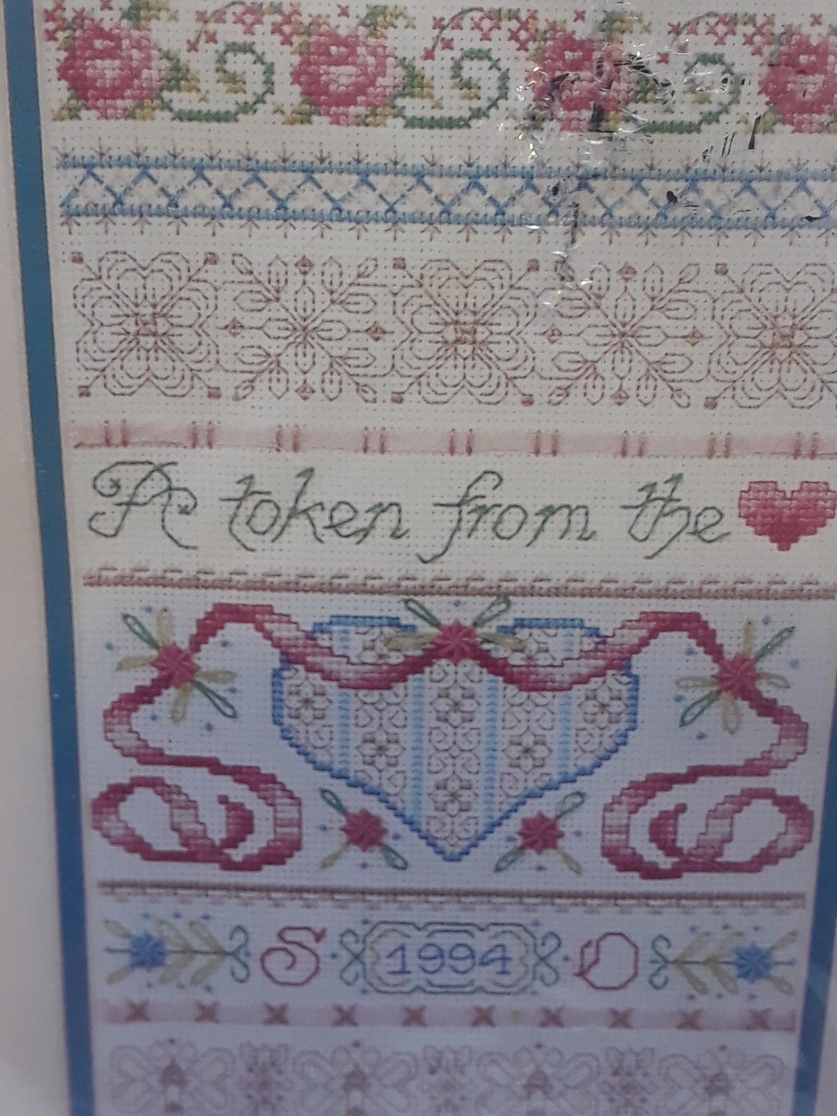 Bucilla Counted Cross Stitch kit 40881 A Token From the Heart 5"x 11.5"open read