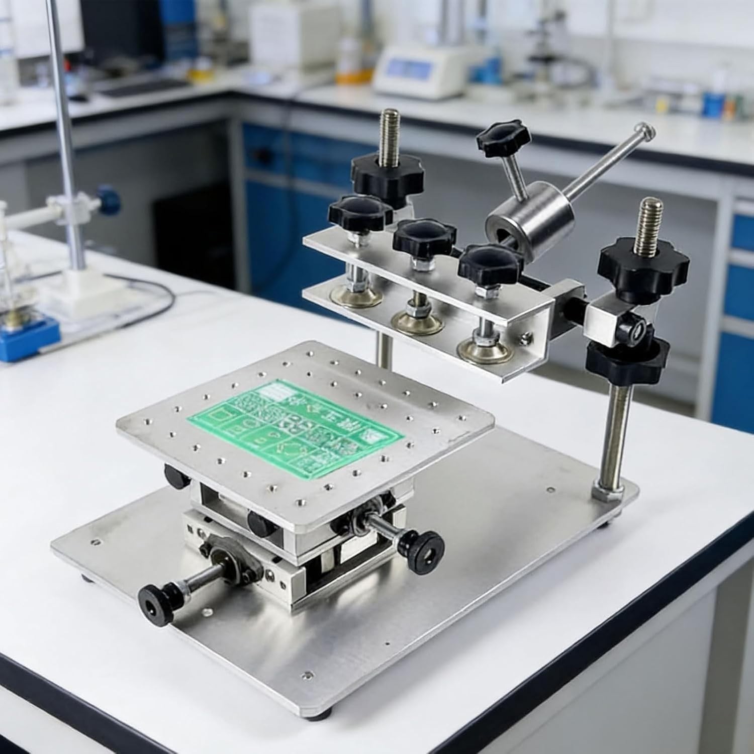 Manual Solder Paste Printer 150mm High Precision Stencil Printing Table for PCB