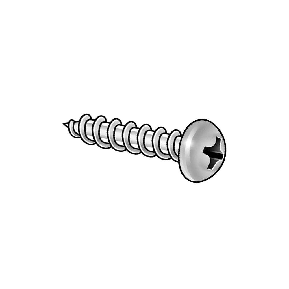 GRAINGER APPROVED 1VU70 ShtMtlScrw,Scrw Sz #8,18-8SS,3/8"L,PK100 1VU70