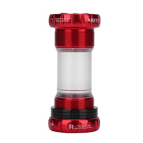 Bottom Bracket Aluminum Alloy PP External Bottom Thread Crankset for BikeRed