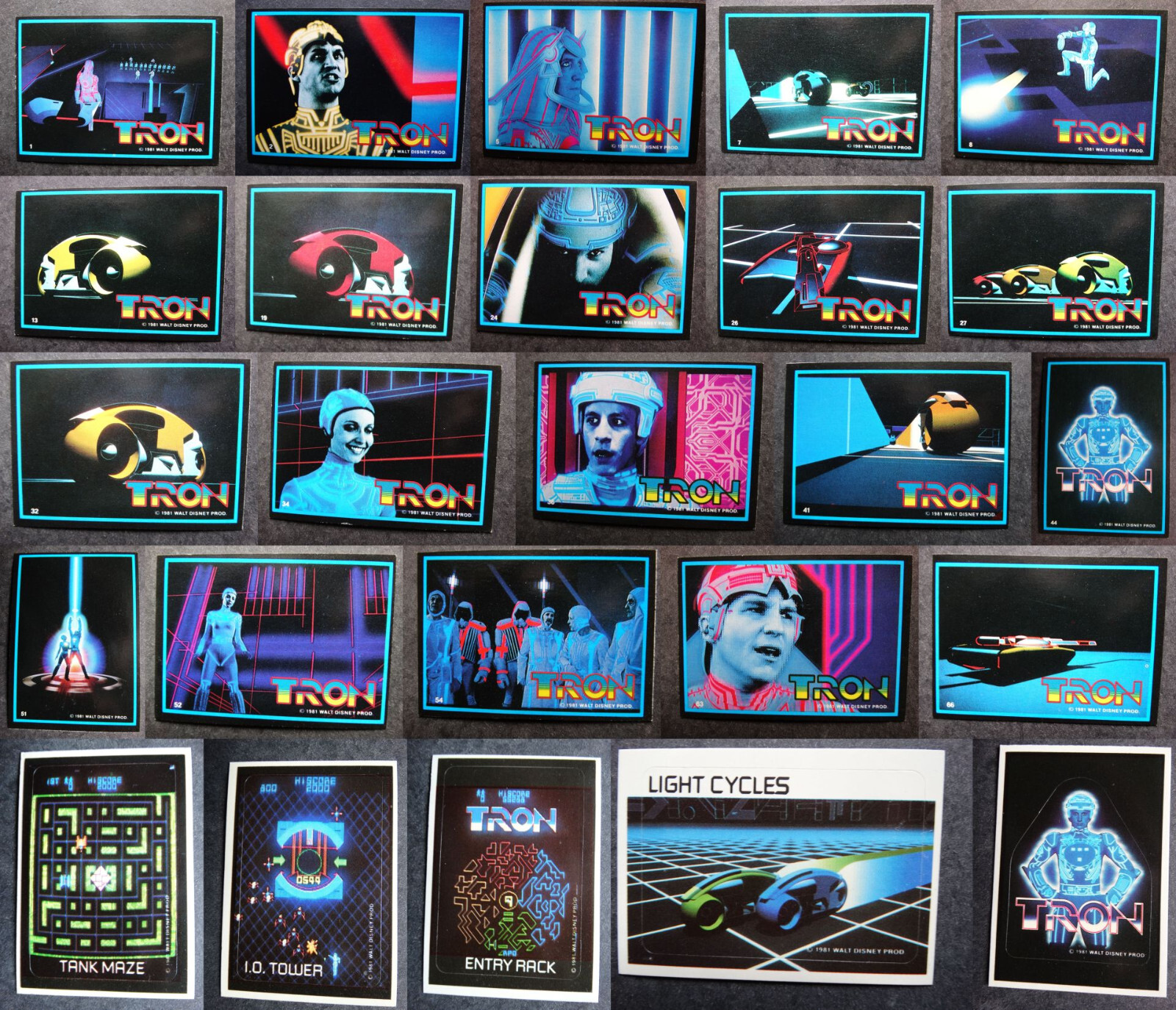 1982 Donruss Tron Movie Trading Card Complete Your Set You Pick From List 1-66