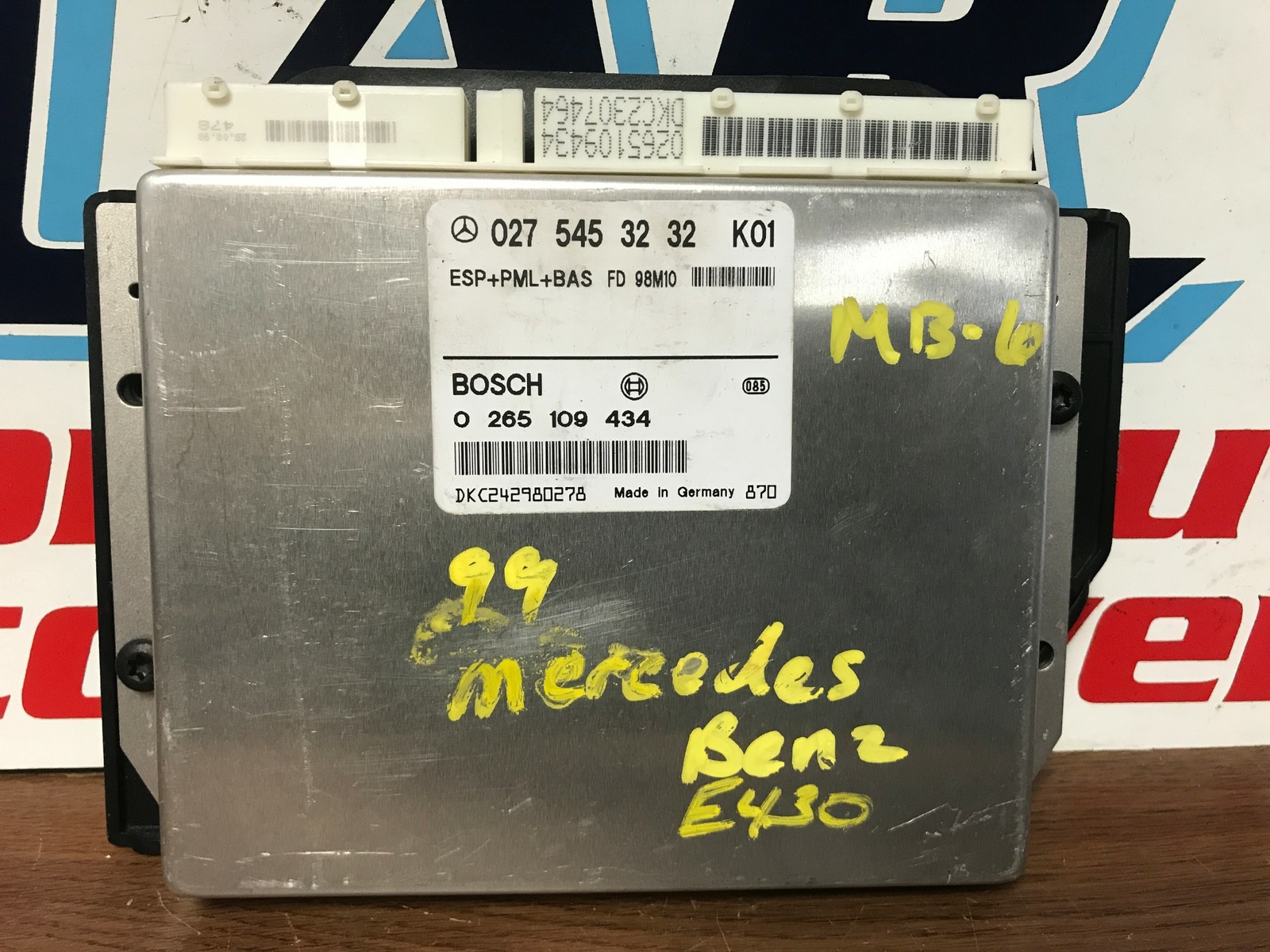 1999 MERCEDES E430 ABS CONTROL MODULE 0275453232